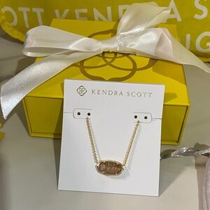 Kendra Scott 2025 Elisa Collectors Edition Necklace Pendent in Gold Tone